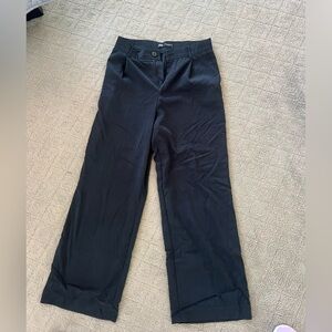 Zara wideleg black trousers size Medium